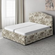 Huse bielastice MARMO bej pat (l. 140 - 200 cm)