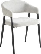 Fotoliu de sufragerie design, gri deschis/negru, NIZAR TYP 2