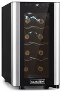Klarstein Reserva 8 Slim Uno, frigider pentru vin, 23 litri, 8 sticle, 11 - 18 ° C, 26 dB, oțel inoxidabil