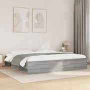 vidaXL Cadru de pat fără saltea Gri Sonoma 180x200cm Lemn prelucrat