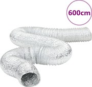 vidaXL Conductă de ventilație, 6 m, Ø20 cm, aluminiu