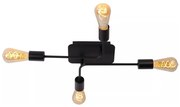 Lucide 21118/04/30 - Lustră aplicată LESTER 4xE27/40W/230V neagră