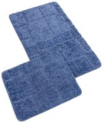 Bellatex Set de covorașe de baie fără decupaj BANYSILVER albastru, 60 x 100, 60 x 50 cm