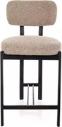 Scaun de bar Misaki H-2 bej 253 / negru mat