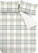 Lenjerie de pat verde pentru pat dublu cu 3 piese 200x200 cm Cartmel Check – Catherine Lansfield