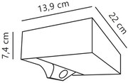 Nordlux - Lampă solară de perete LED MONAY cu senzor, 5W, 5V, IP44