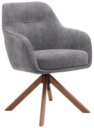 Set de scaune de sufragerie gri 2 buc. tapițat Avola – Unique Furniture