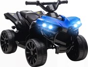 AIYAPLAY ATV pentru Copii 6V, Mașinuță Electrică cu 4 Roți cu Muzică și Faruri LED, pentru Vârstele 3-8 Ani Băieți și Fete, Albastru | Aosom Romania