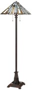 Quoizel QZ-MAYBECK-FL - Lampadar Tiffany MAYBECK 2xE27/60W/230V