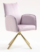HR280 BAZĂ STEA Scaun Mov din Catifea cu Bază Aurie