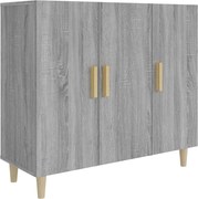 vidaXL Servantă, gri sonoma, 90x34x80 cm, lemn compozit