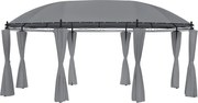 vidaXL Pavilion cu perdele, antracit, 520x349x255 cm