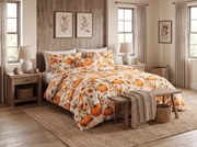 Lenjerie de pat din microfibra FLOWERS AND PUMPKINS portocaliu Dimensiune lenjerie de pat: 70 x 90 cm | 140 x 220 cm