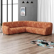 Huse bielastice UNIVERSO NOU dungi cărămizii colțar (l. 350 - 530 cm)