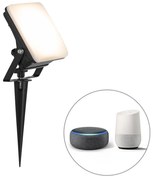Proiector inteligent negru 12,8 cm cu LED IP65 cu țăruș - Ruud