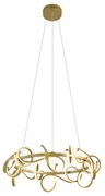 Lampă suspendată de design aurie rotundă cu dimmer în 3 trepte - Krisscross