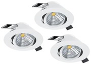 SET 3x corp de iluminat LED dimabil Eglo 33391 SALICETO 3xLED/6W/230V alb