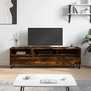 vidaXL Comodă TV, stejar fumuriu, 150x30x44,5 cm, lemn prelucrat