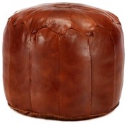 vidaXL Taburet, cafeniu-roșiatic, 40x35 cm, piele naturală de capră
