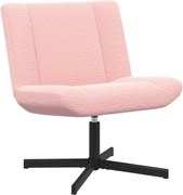 vidaXL Scaun pivotant Roz 63 x 75 x 76 cm Piele de Oaie