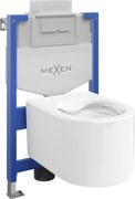 Mexen set încastrat WC cadru Fenix XS-U cu vas WC Sofia, alb lucios - 6853354XX00