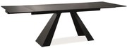 Masa extensibila Salvadore negru mat L160-240xl90 cm