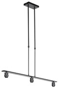 Lampă suspendată neagră fără abajur - Combi 3 Deluxe