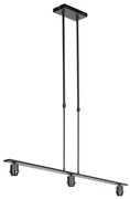 Lampă suspendată neagră fără abajur - Combi 3 Deluxe