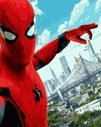 Pictura pe numere cu un cadru "Spider-man" 50x40 cm