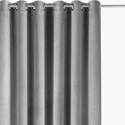 Draperie gri dimout (semi-opacă) din catifea 265x250 cm Velto – Filumi