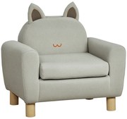 HOMCOM Sillón Infantil Mini Sofá pentru Copii de +3 Ani cu Șezut Căptușit și Brațe Căptușite 61x42x53 cm Maro | Aosom Romania