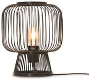 Veioza, lampa de masa eco din bambus Cango negru, 30x26cm