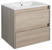 Mască de baie Porto 60 cu chiuvetă în culoarea stejarului Sonoma