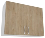 Corp haaus Karo, 2 Usi, Lemn Natural/Alb, 80 x 30 x 60 cm