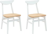 vidaXL Scaune de dining 2 pcs Alb 42 x 47.5 x 81 cm