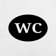 DUBLEZ | Semn din lemn pentru ușa toaletei - WC