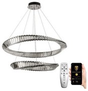 Lustră LED dimabilă pe cablu LED/90W/230V 3000-6500K crom + telecomandă