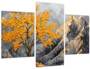 Tablou – Arbore auriu în munți (90x60 cm)