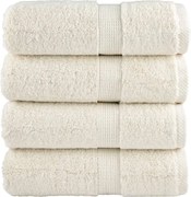 vidaXL Prosoape de baie premium SOLUND, 4 buc., crem, 30x30 cm, 600 g/m²