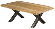 Masuta de cafea dreptunghiulara din lemn 135x75x40 cm maro/negru