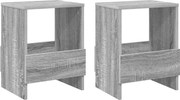 vidaXL Raft pentru reviste 2 pcs Gri Sonoma 35 x 30 x 45 cm