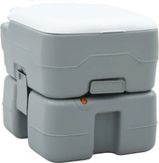 vidaXL Toaletă de camping Gri și alb 41,5 x 36,5 x 37,5 cm Polietilenă