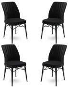 Set de scaune de sufragerie Flex Black, 4 buc., 4 buc