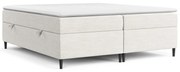 Pat boxspring crem cu spațiu de depozitare 140x200 cm Araya – Maison de Rêve