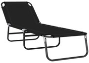 Outsunny Scaune de Piscina Sezlong Pliabile, Scaune de Bronzat in Aer Liber, cu Spatar Rabatabil, Cadru din Otel si Plasa