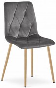 Scaun dining catifea LIBRA gri închis