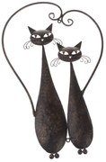 Decorațiune de perete Cats, din metal, 52 cm