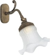 Aplica de perete stil clasic italian din alama si sticla Bell