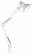 Lampă de masă cu clemă WORKER 1xE27/10W/230V albă