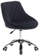 HR1054K Scaun Negru Catifea